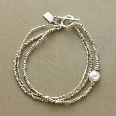 Marin – Layered Silver Beaded Bracelet