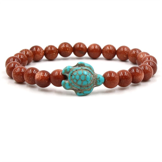 Selena – Turquoise Turtle Bead Bracelet