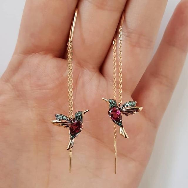 Serena – Hummingbird Gem Earrings